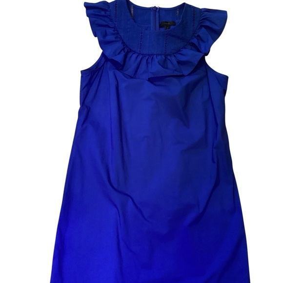J. Crew Cotton Dress, Royal Blue, Size 8 - Picture 11 of 11